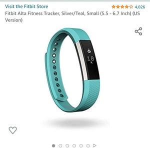 Fitbit Alta Fitness Tracker, Silver/Teal, Small (5.5 - 6.7 Inch) (US Version)